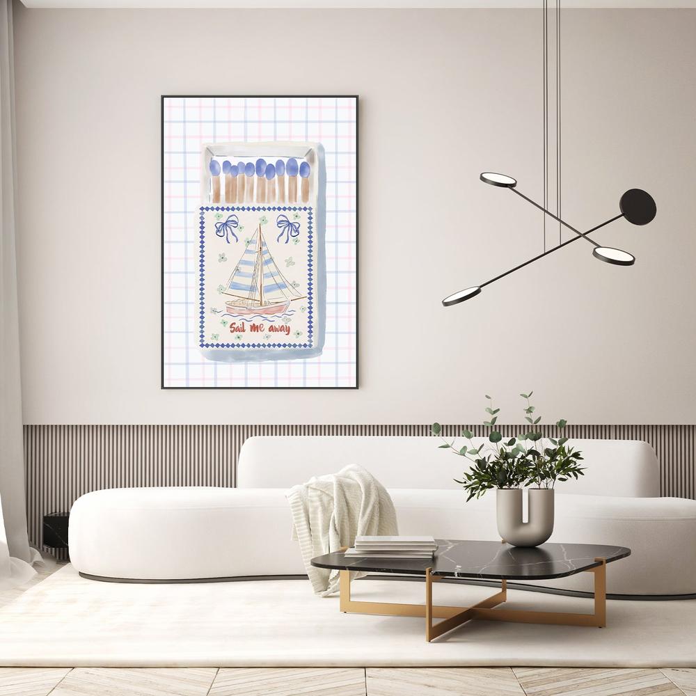 Nautical Matchbox Sailboat-by-Radhika Modi-wall-art-print-canvas-poster-framed-Gioia