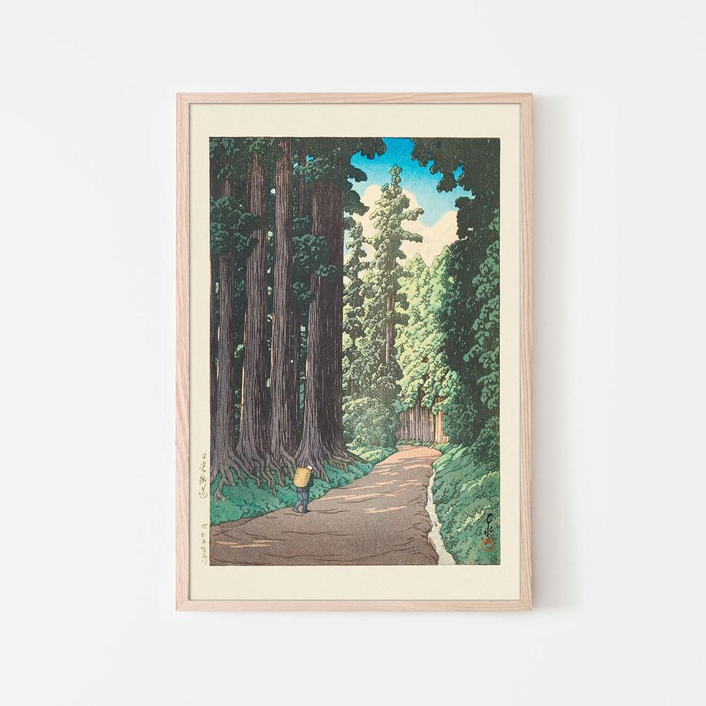 Nikko Gaido (the Road To Nikko) (1930)-by-Kawase Hasui-wall-art-print-canvas-poster-framed-Gioia