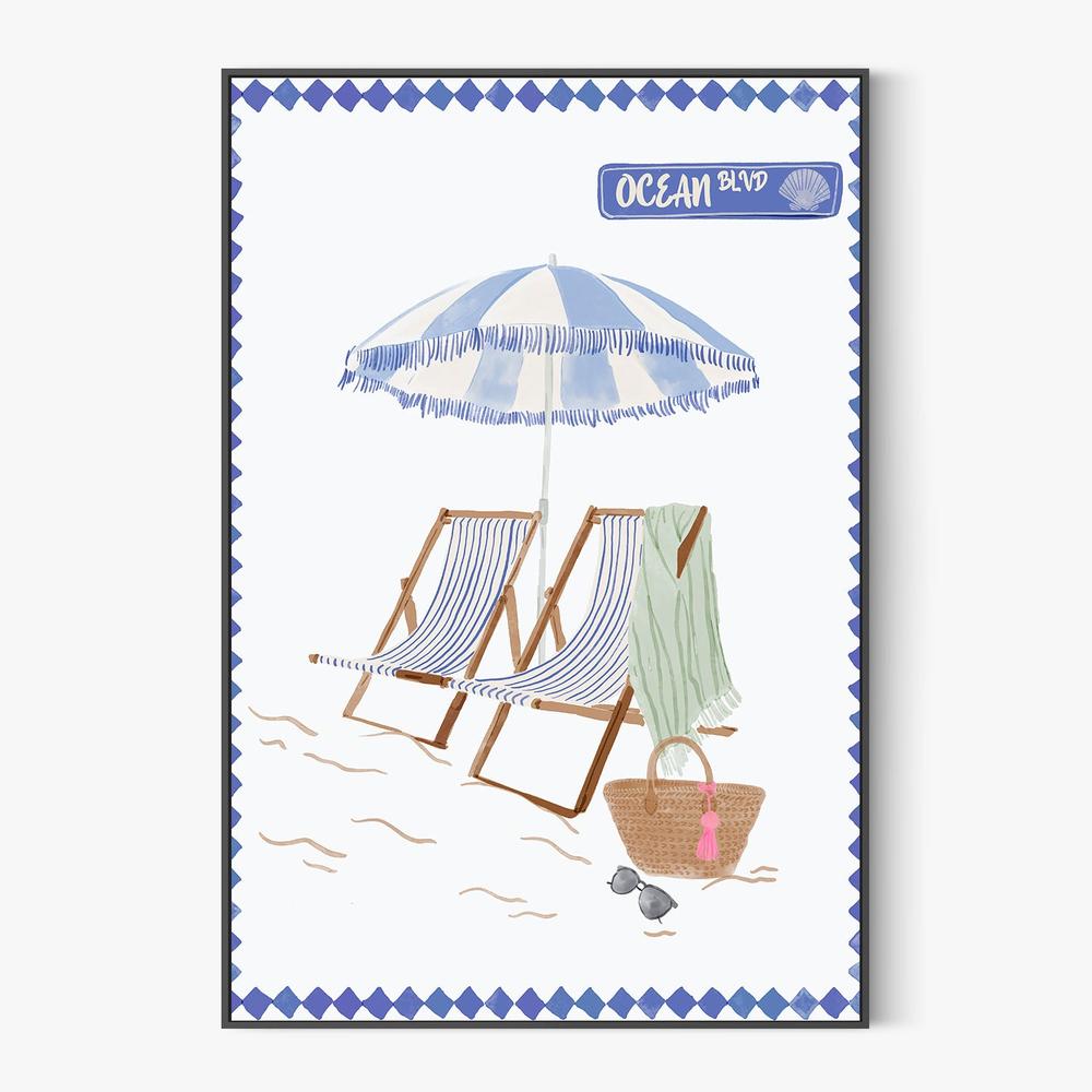 Ocean Boulevard Beach Day-by-Radhika Modi-wall-art-print-canvas-poster-framed-Gioia