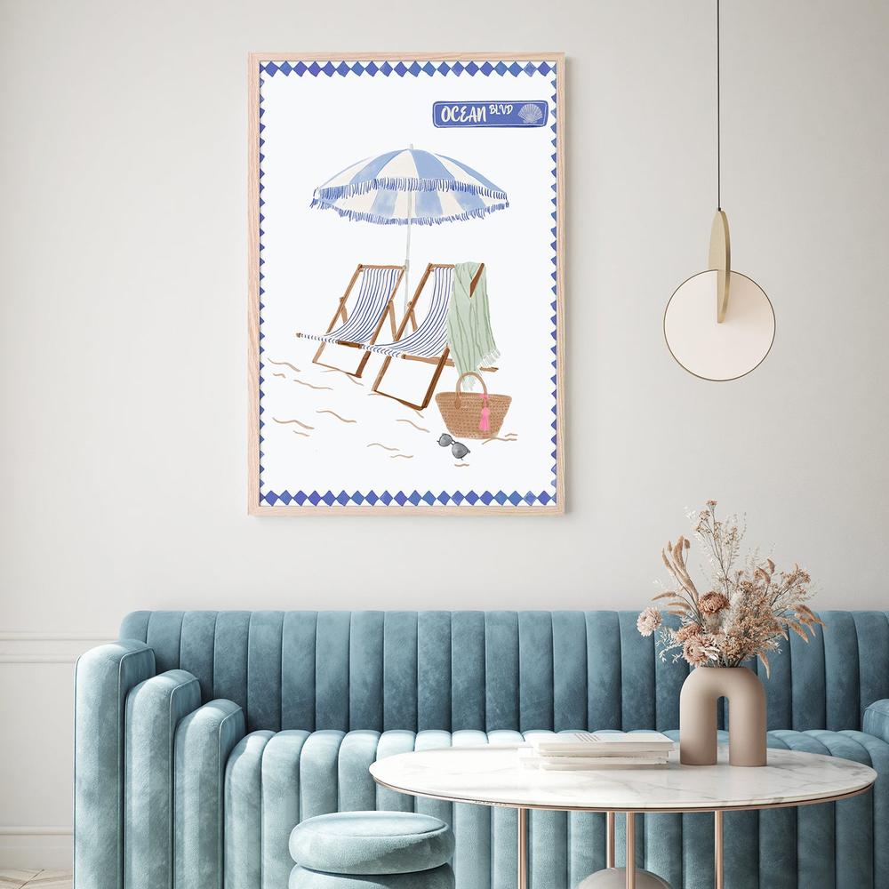 Ocean Boulevard Beach Day-by-Radhika Modi-wall-art-print-canvas-poster-framed-Gioia