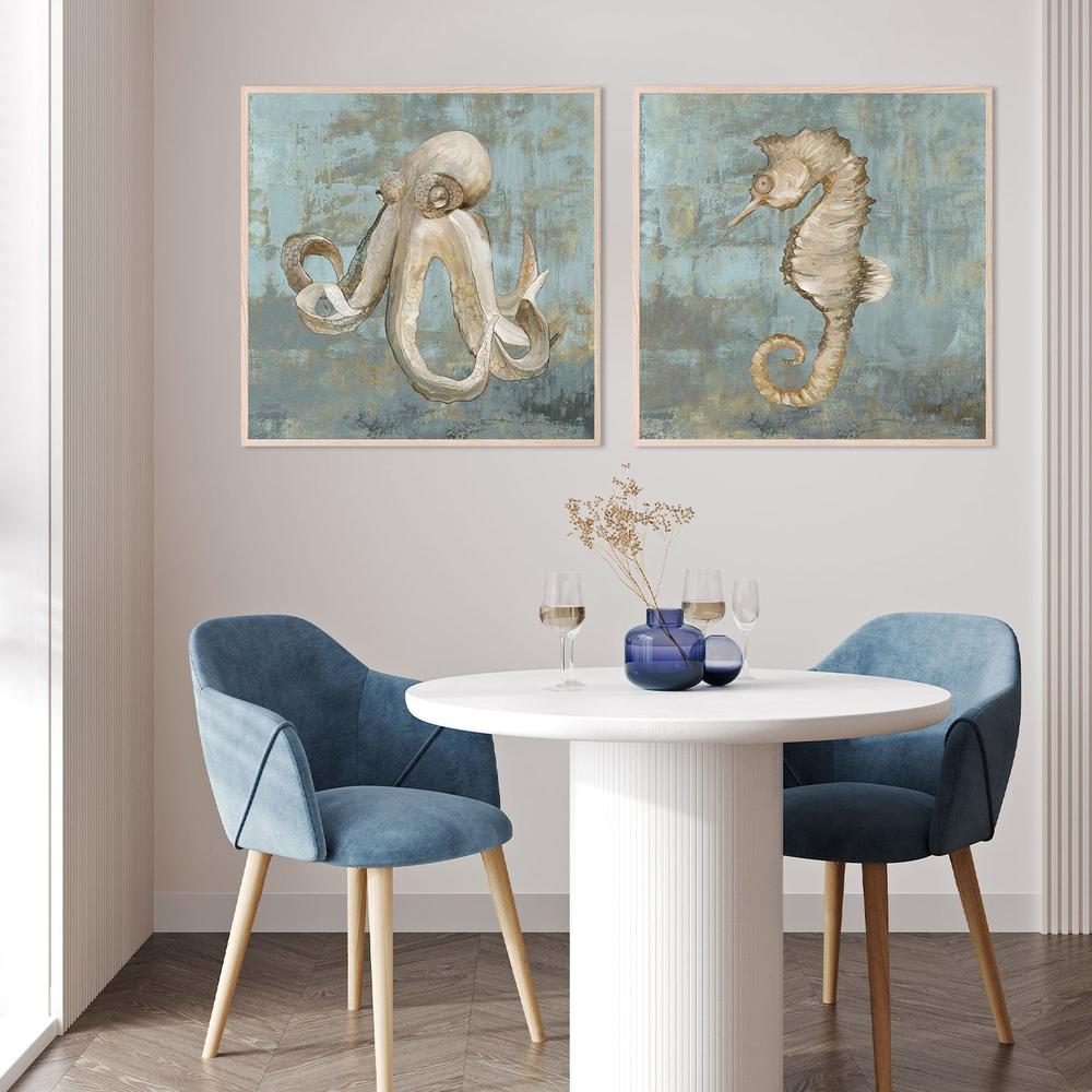 Octopus Dance & Seahorse Dance, Set Of 2-by-Jacob Q-wall-art-print-canvas-poster-framed-Gioia