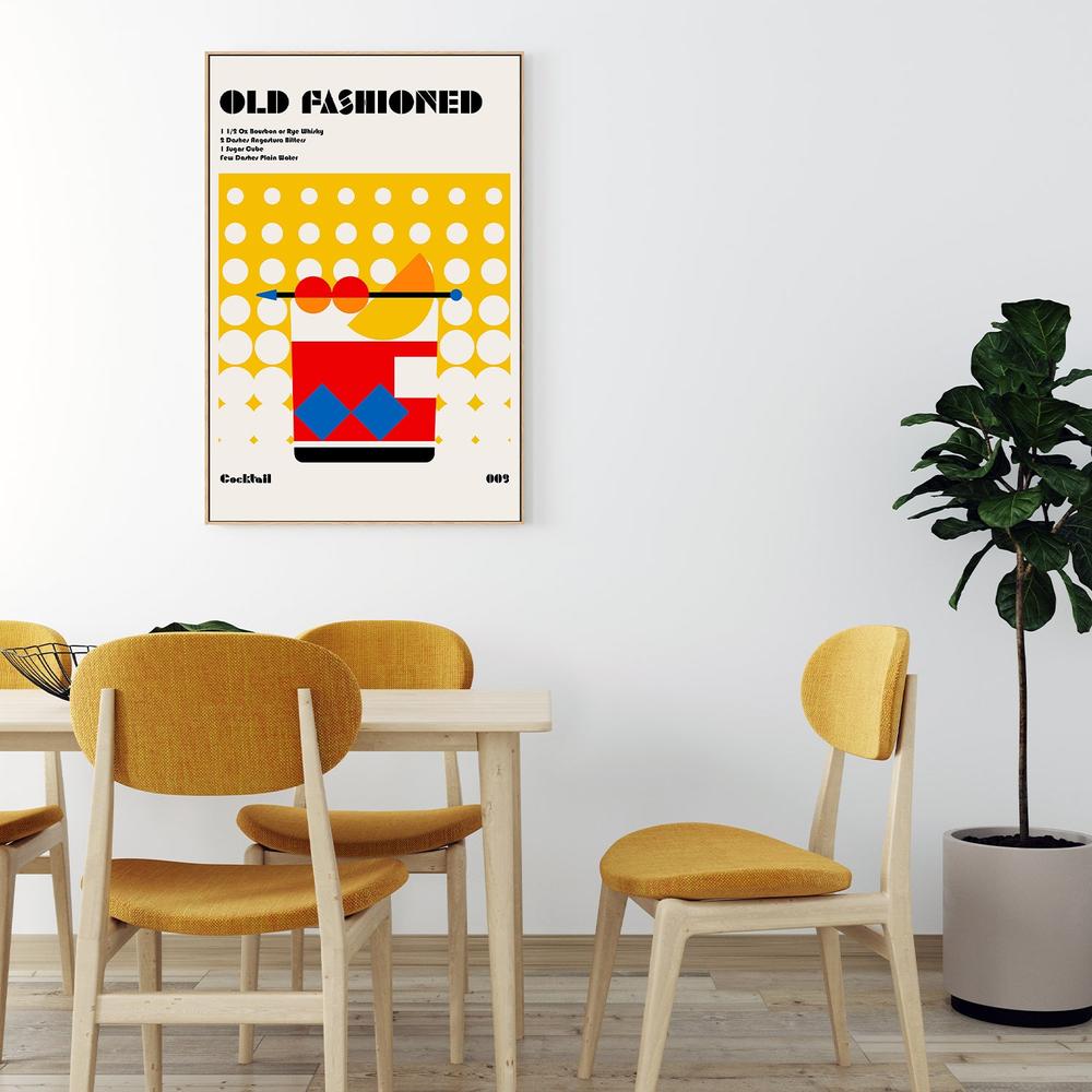 Old Fashioned Cocktail Recipe-by-Retrodrome-wall-art-print-canvas-poster-framed-Gioia