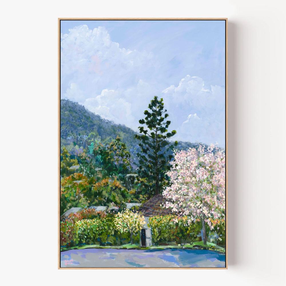 Oleander Drive Ashgrove-by-Meredith Howse-wall-art-print-canvas-poster-framed-Gioia