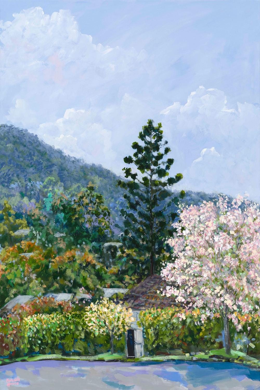 Oleander Drive Ashgrove-by-Meredith Howse-wall-art-print-canvas-poster-framed-Gioia