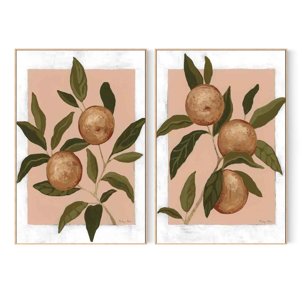 Orange Study, Style A & B, Set Of 2-by-Mackenzie Nelson-wall-art-print-canvas-poster-framed-Gioia