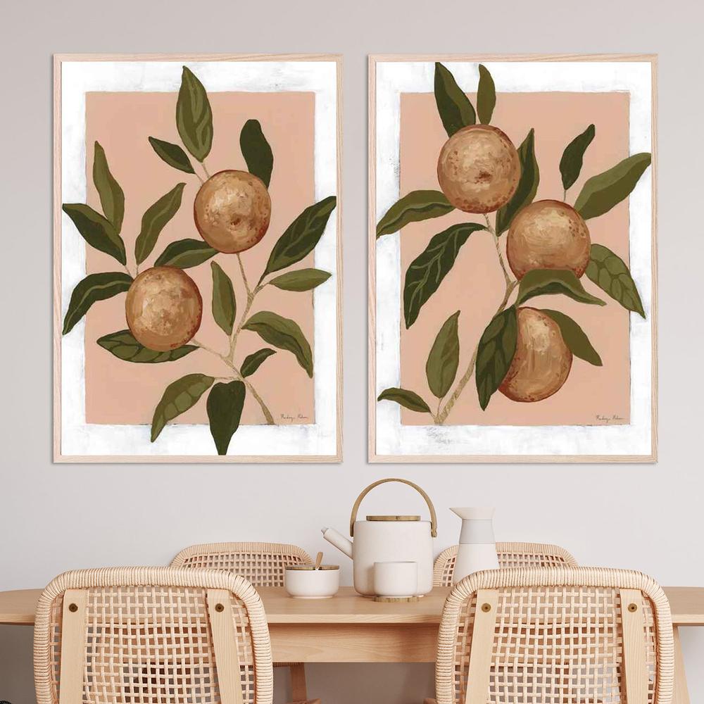Orange Study, Style A & B, Set Of 2-by-Mackenzie Nelson-wall-art-print-canvas-poster-framed-Gioia