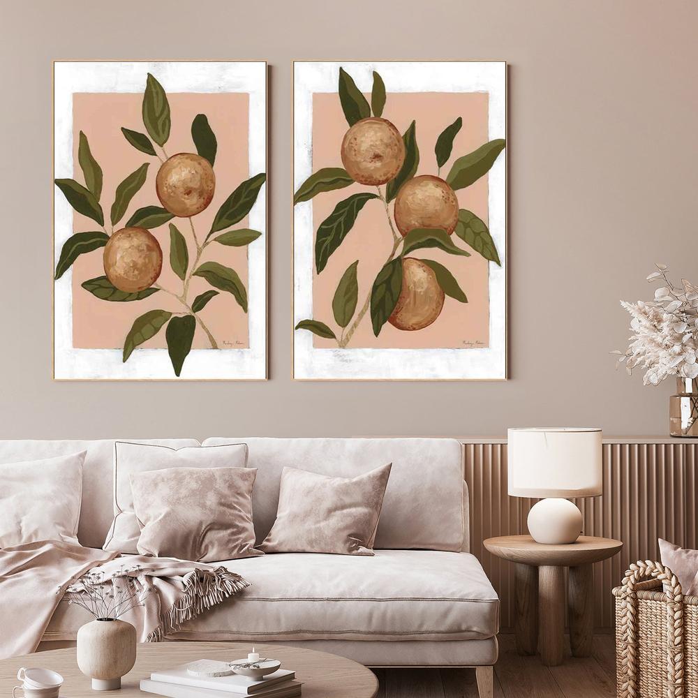 Orange Study, Style A & B, Set Of 2-by-Mackenzie Nelson-wall-art-print-canvas-poster-framed-Gioia