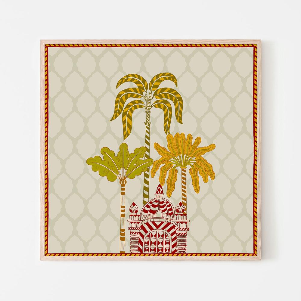 wall-art-print-canvas-poster-framed-Ornate Desert Palms-6