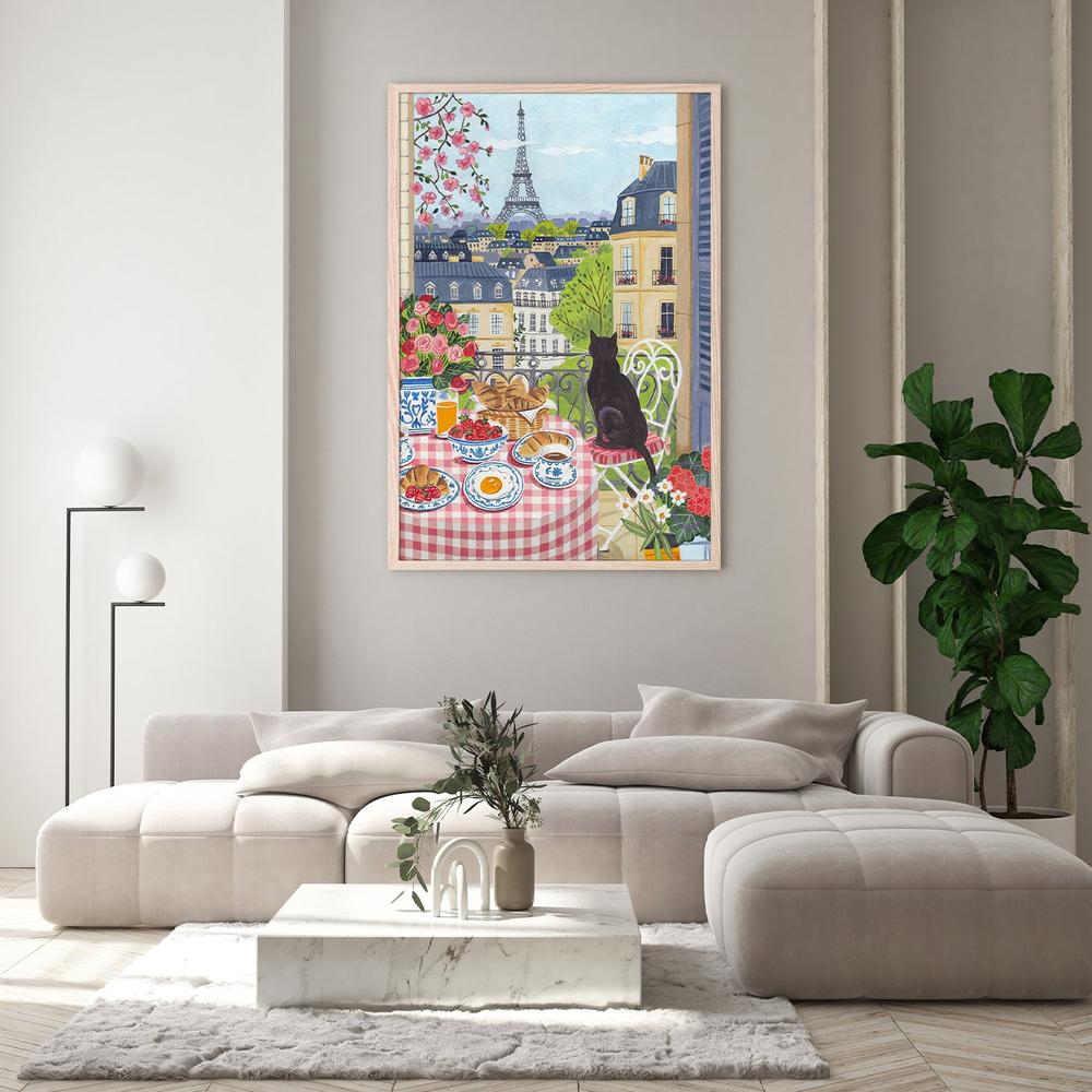 Paris Balcony Breakfast-by-Caroline Bonne Muller-wall-art-print-canvas-poster-framed-Gioia