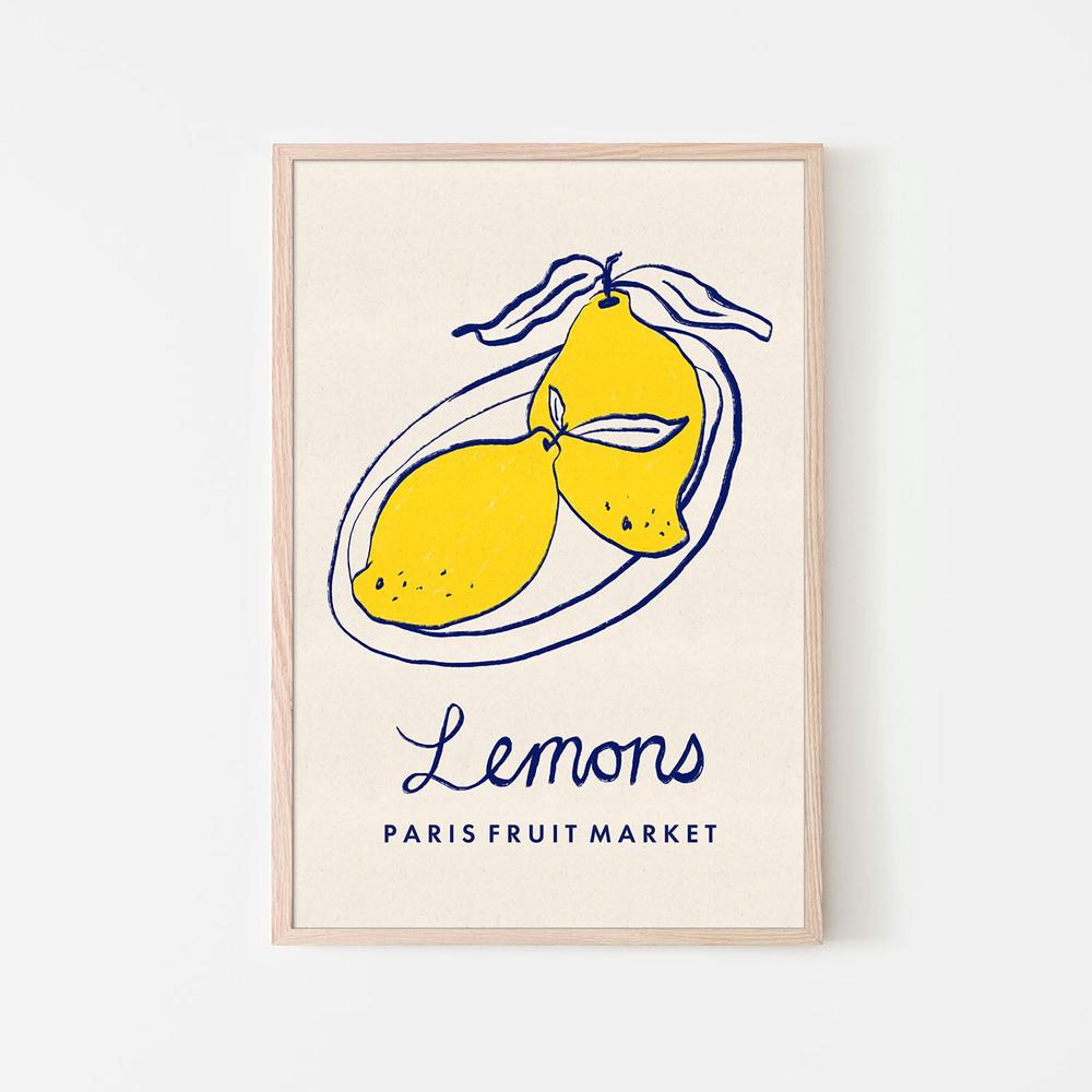 Paris Fruit Market Lemons-by-Dirkie Nell-wall-art-print-canvas-poster-framed-Gioia