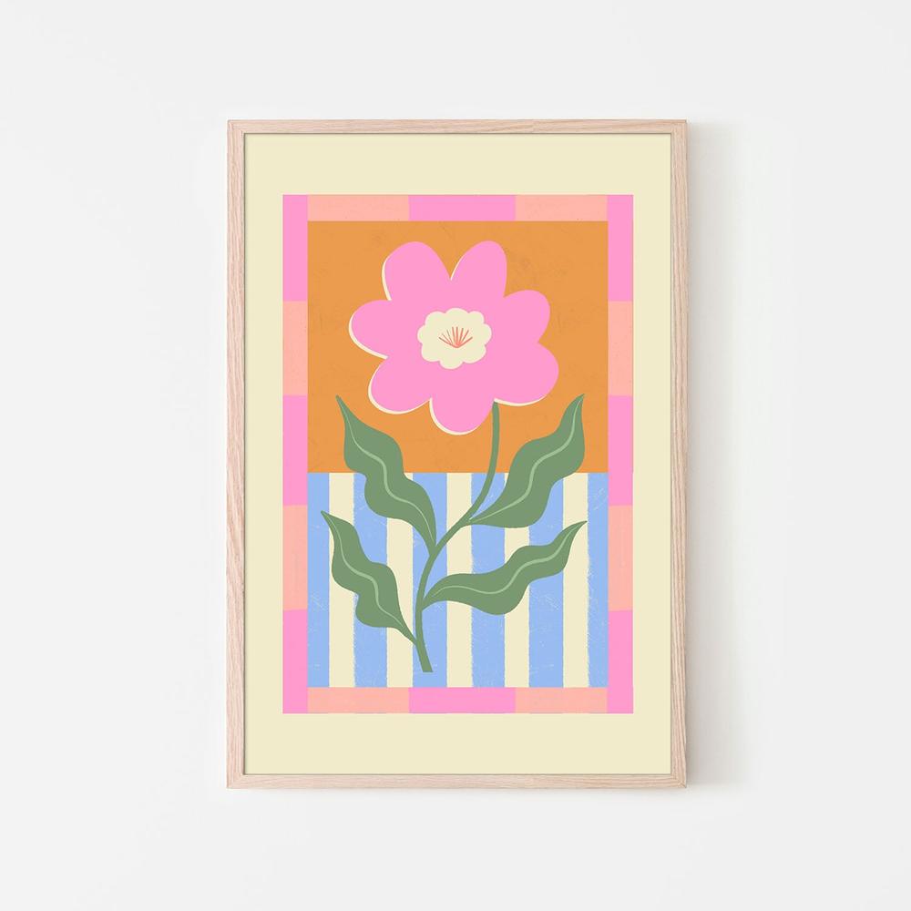 Pink Abstract Flower-by-Melissa Donne-wall-art-print-canvas-poster-framed-Gioia