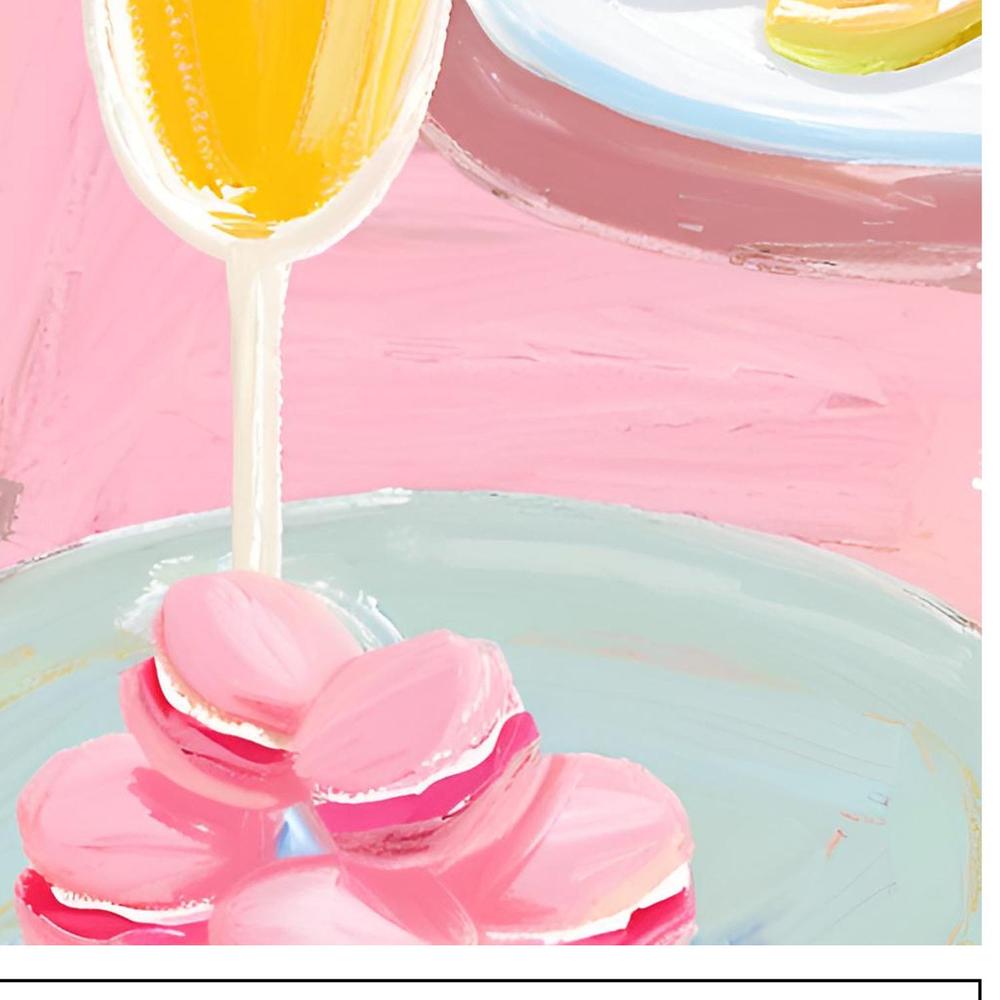 Pink Champagne Macarons-by-Ohkimiko-wall-art-print-canvas-poster-framed-Gioia