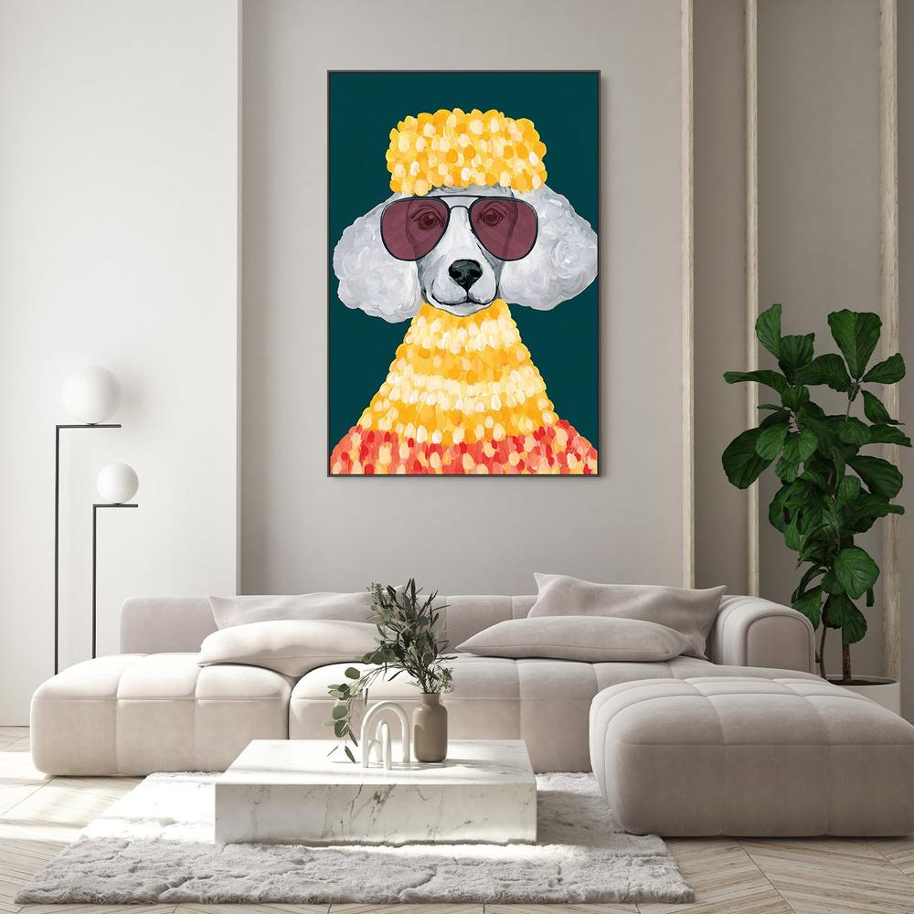 Poodle Power-by-Yvette St. Amant-wall-art-print-canvas-poster-framed-Gioia
