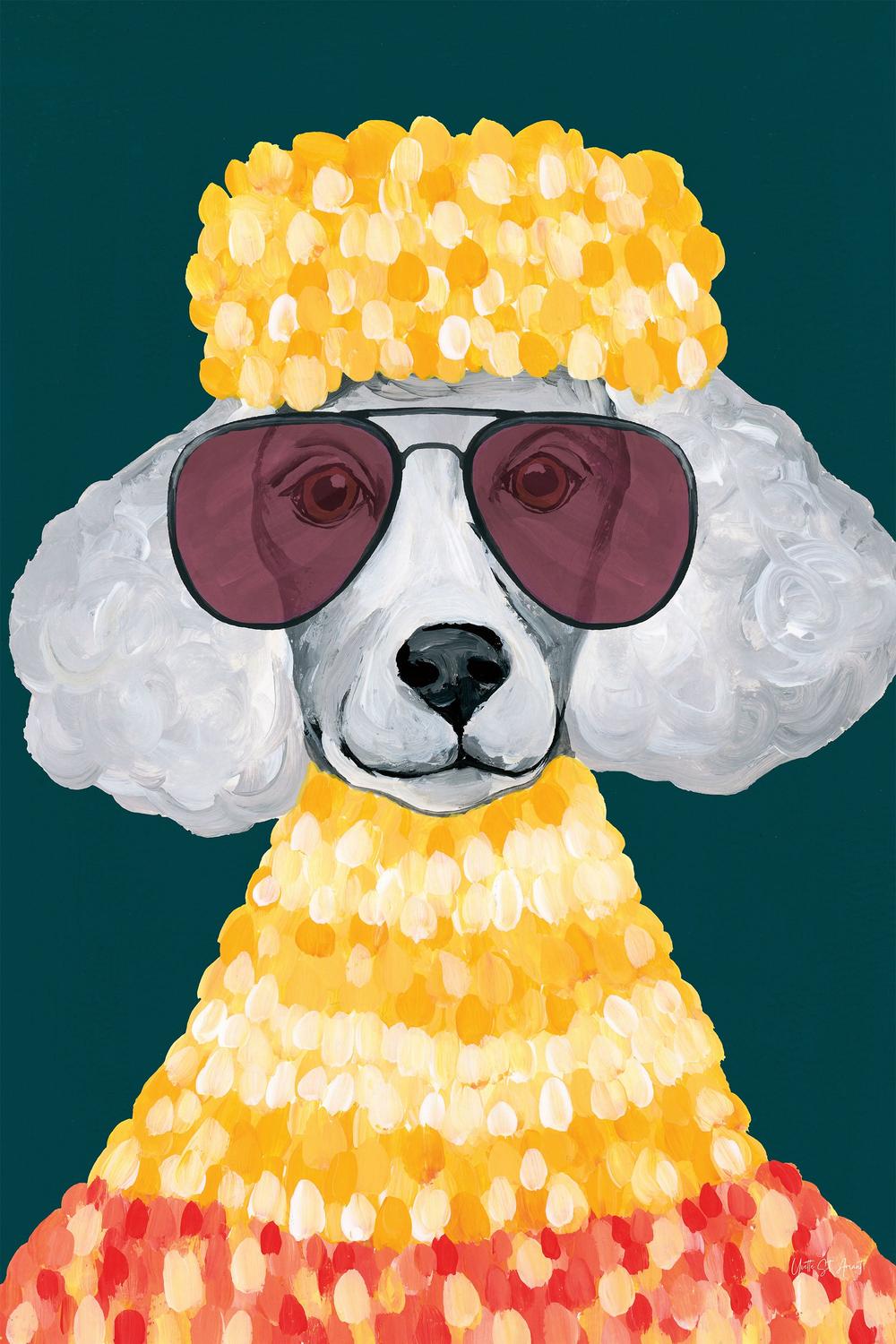 Poodle Power-by-Yvette St. Amant-wall-art-print-canvas-poster-framed-Gioia