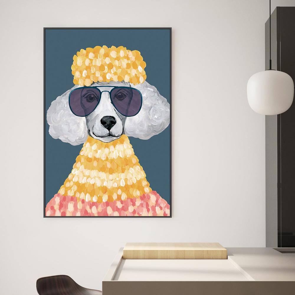 Poodle Power v2-by-Yvette St. Amant-wall-art-print-canvas-poster-framed-Gioia
