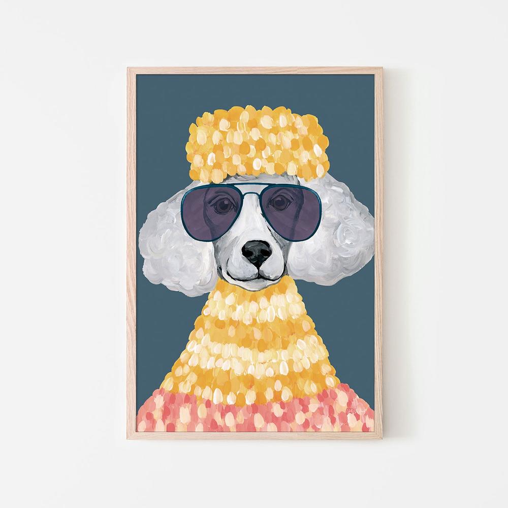 Poodle Power v2-by-Yvette St. Amant-wall-art-print-canvas-poster-framed-Gioia