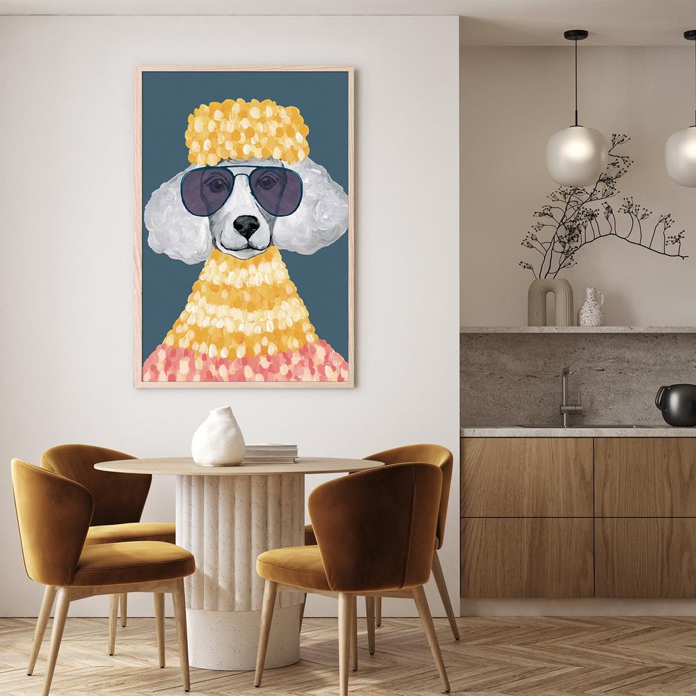 Poodle Power v2-by-Yvette St. Amant-wall-art-print-canvas-poster-framed-Gioia