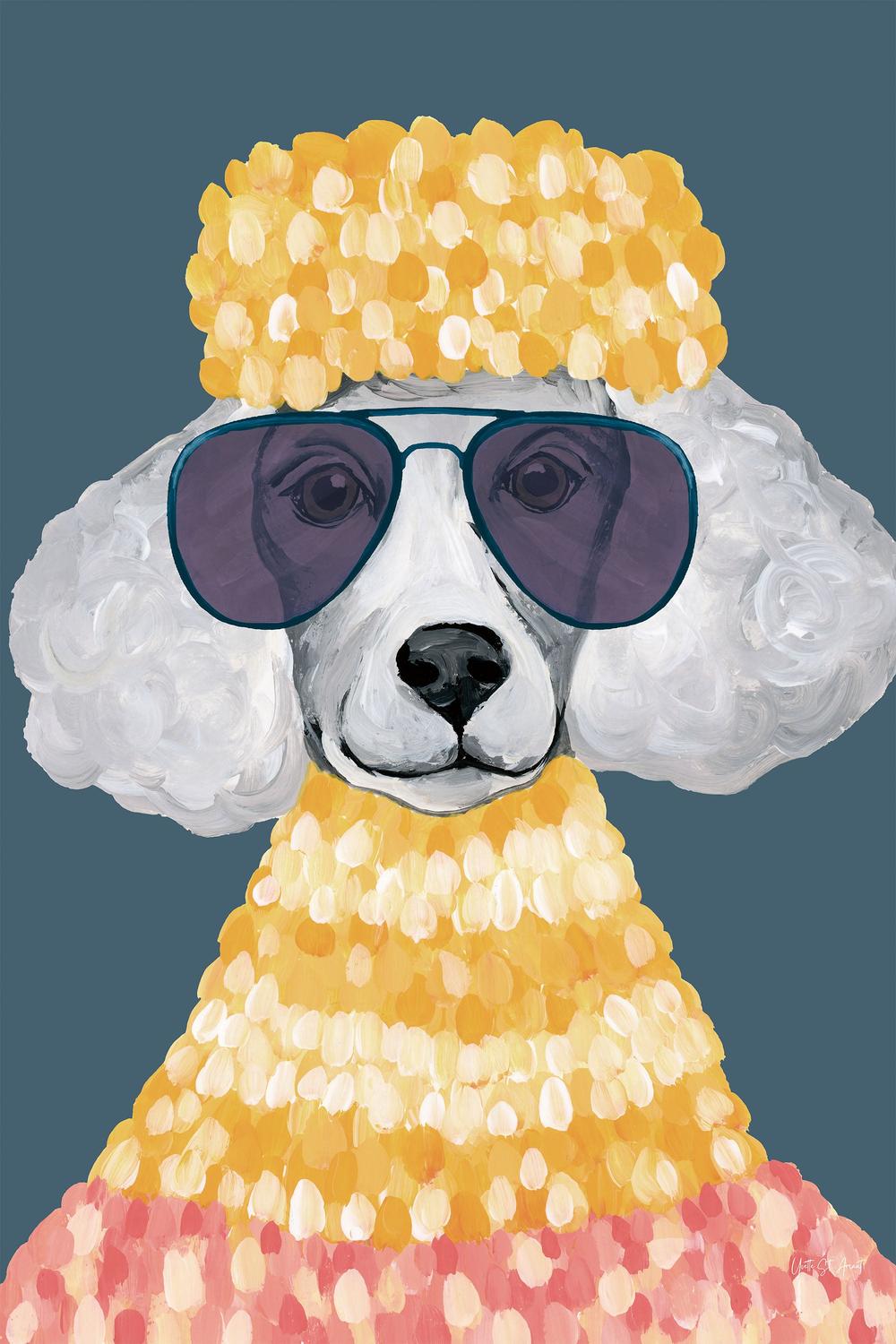 Poodle Power v2-by-Yvette St. Amant-wall-art-print-canvas-poster-framed-Gioia