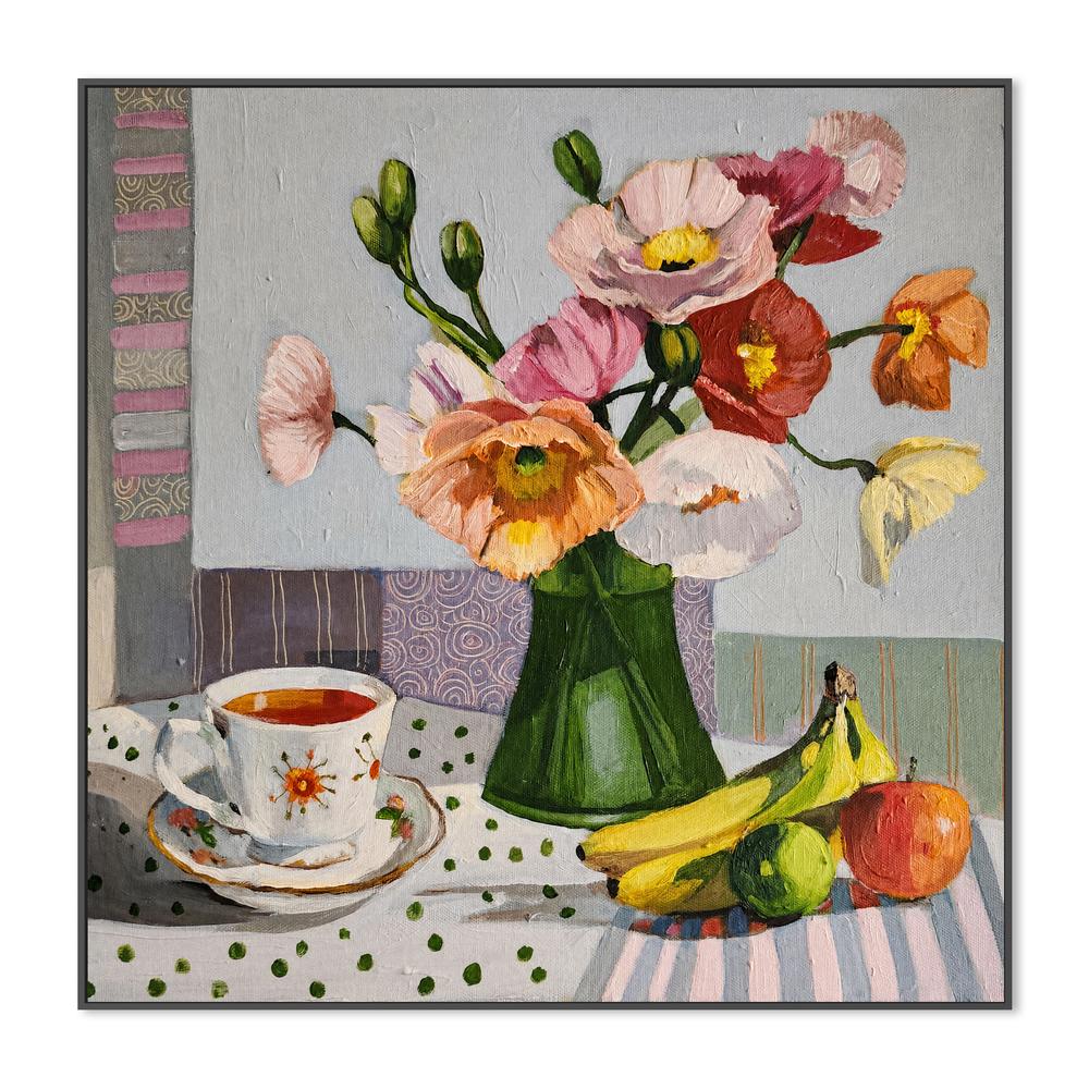 Poppies Fruit and a Cup of Tea-by-Susan Trudinger-wall-art-print-canvas-poster-framed-Gioia