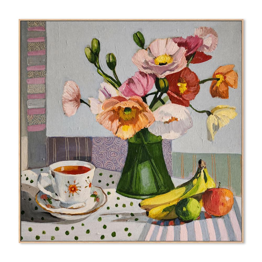 Poppies Fruit and a Cup of Tea-by-Susan Trudinger-wall-art-print-canvas-poster-framed-Gioia