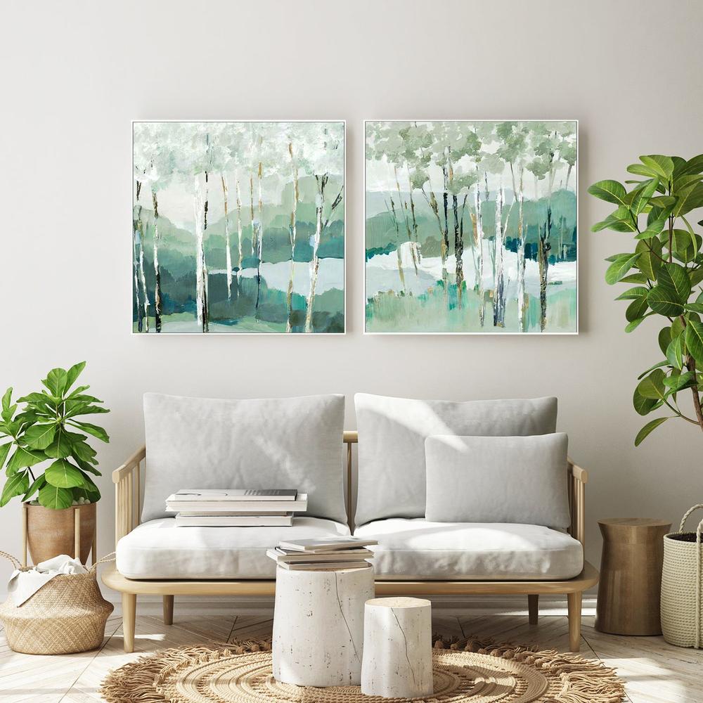 Quiet Birch Forest & Quiet Birch Forest I , Set Of 2-by-Lera-wall-art-print-canvas-poster-framed-Gioia