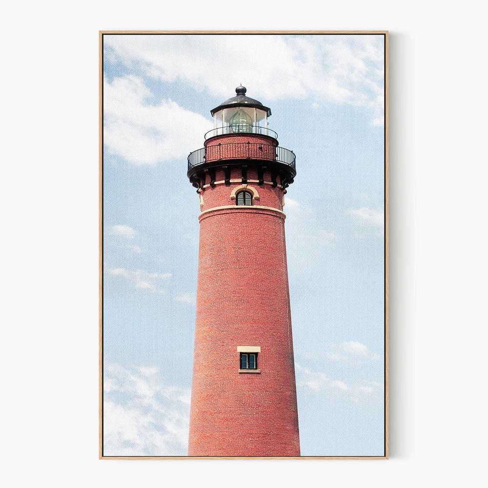 Red Lighthouse-by-Gal Pittel-wall-art-print-canvas-poster-framed-Gioia
