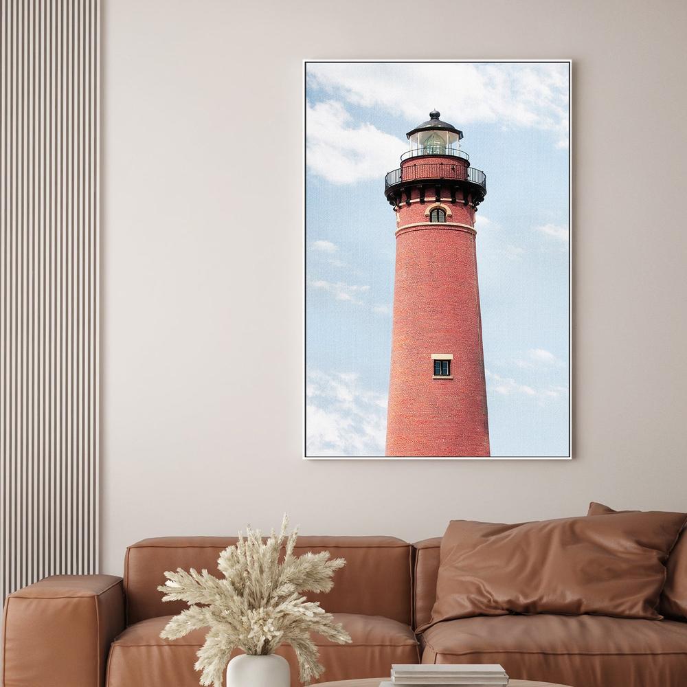 Red Lighthouse-by-Gal Pittel-wall-art-print-canvas-poster-framed-Gioia