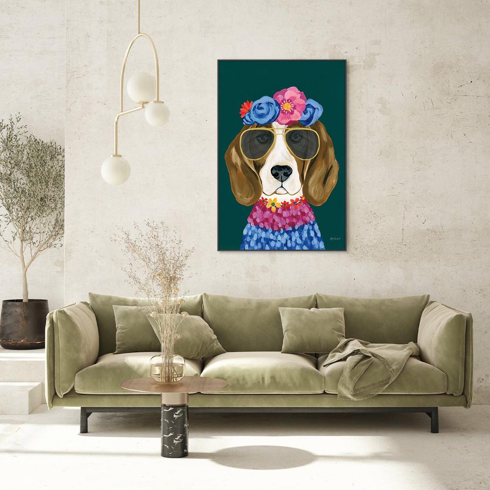 Regal Beagle-by-Yvette St. Amant-wall-art-print-canvas-poster-framed-Gioia