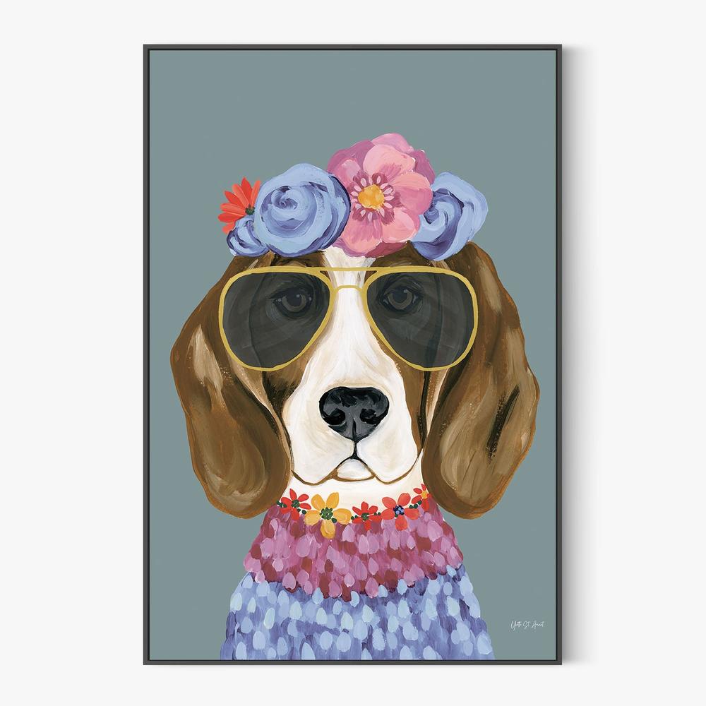 Regal Beagle v2-by-Yvette St. Amant-wall-art-print-canvas-poster-framed-Gioia