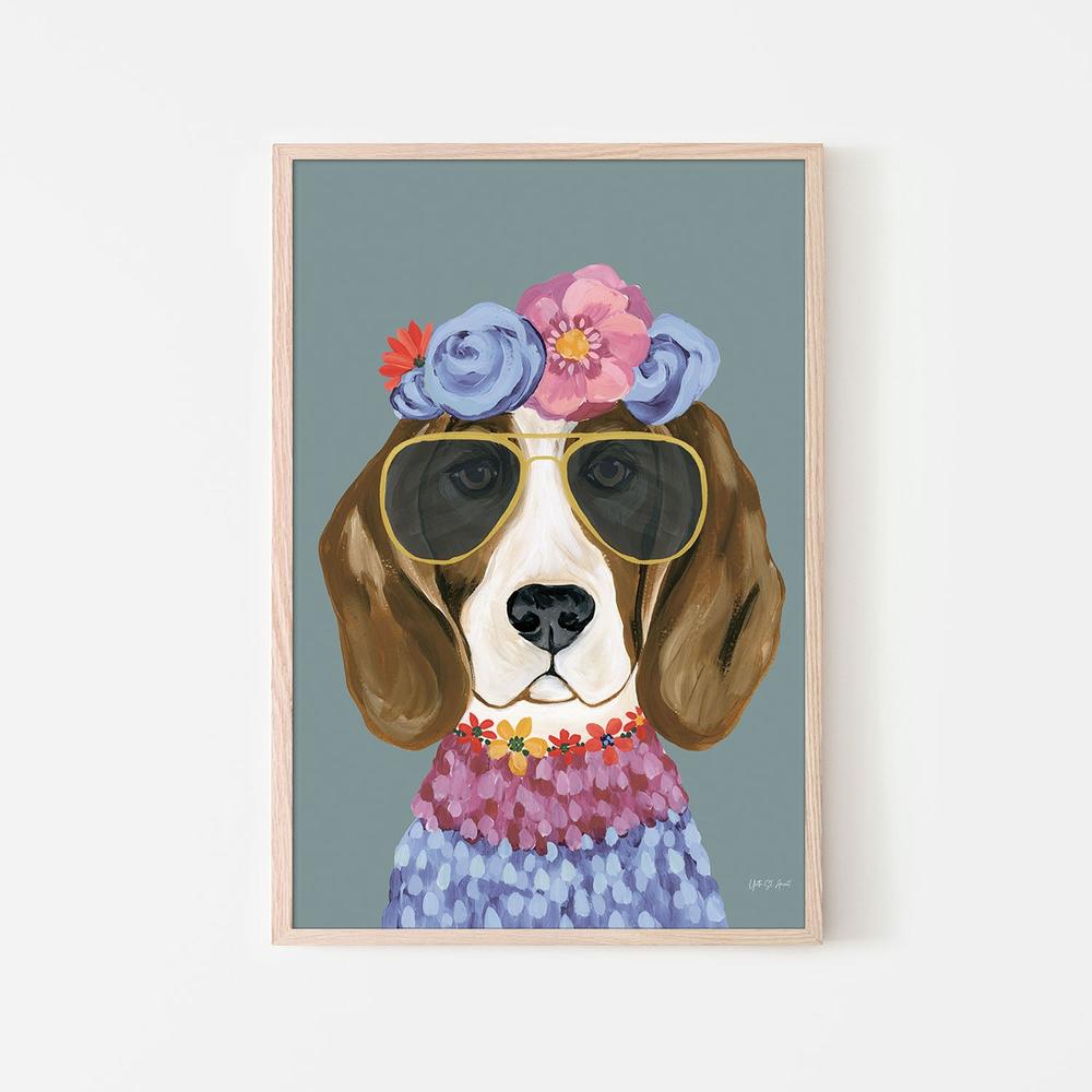 Regal Beagle v2-by-Yvette St. Amant-wall-art-print-canvas-poster-framed-Gioia