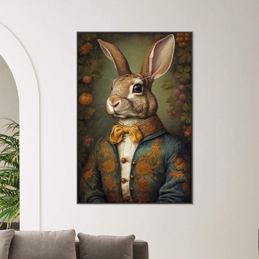Regal Rabbit Portrait-by-Treechild-wall-art-print-canvas-poster-framed-Gioia