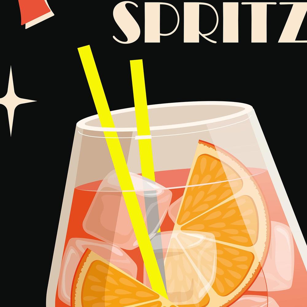 Retro Orange Cocktail-by-WallChart Art Studio-wall-art-print-canvas-poster-framed-Gioia
