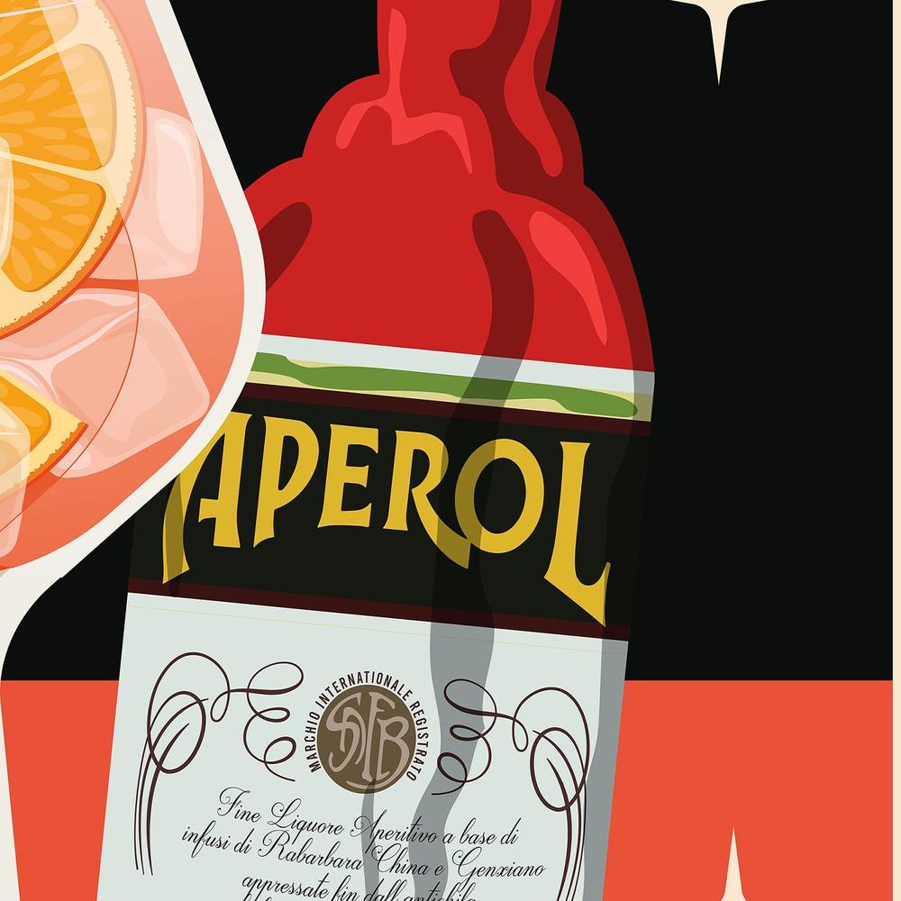 Retro Orange Cocktail-by-WallChart Art Studio-wall-art-print-canvas-poster-framed-Gioia