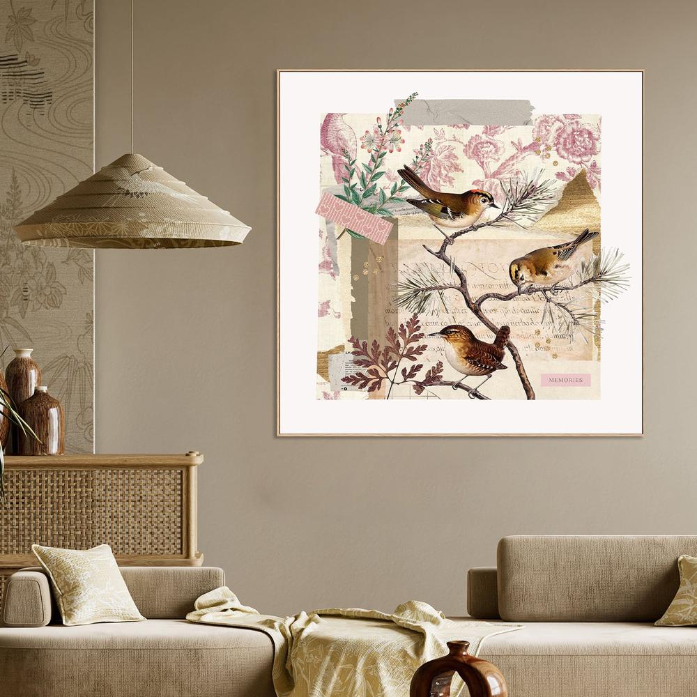 wall-art-print-canvas-poster-framed-Rustic Bird Collage-2