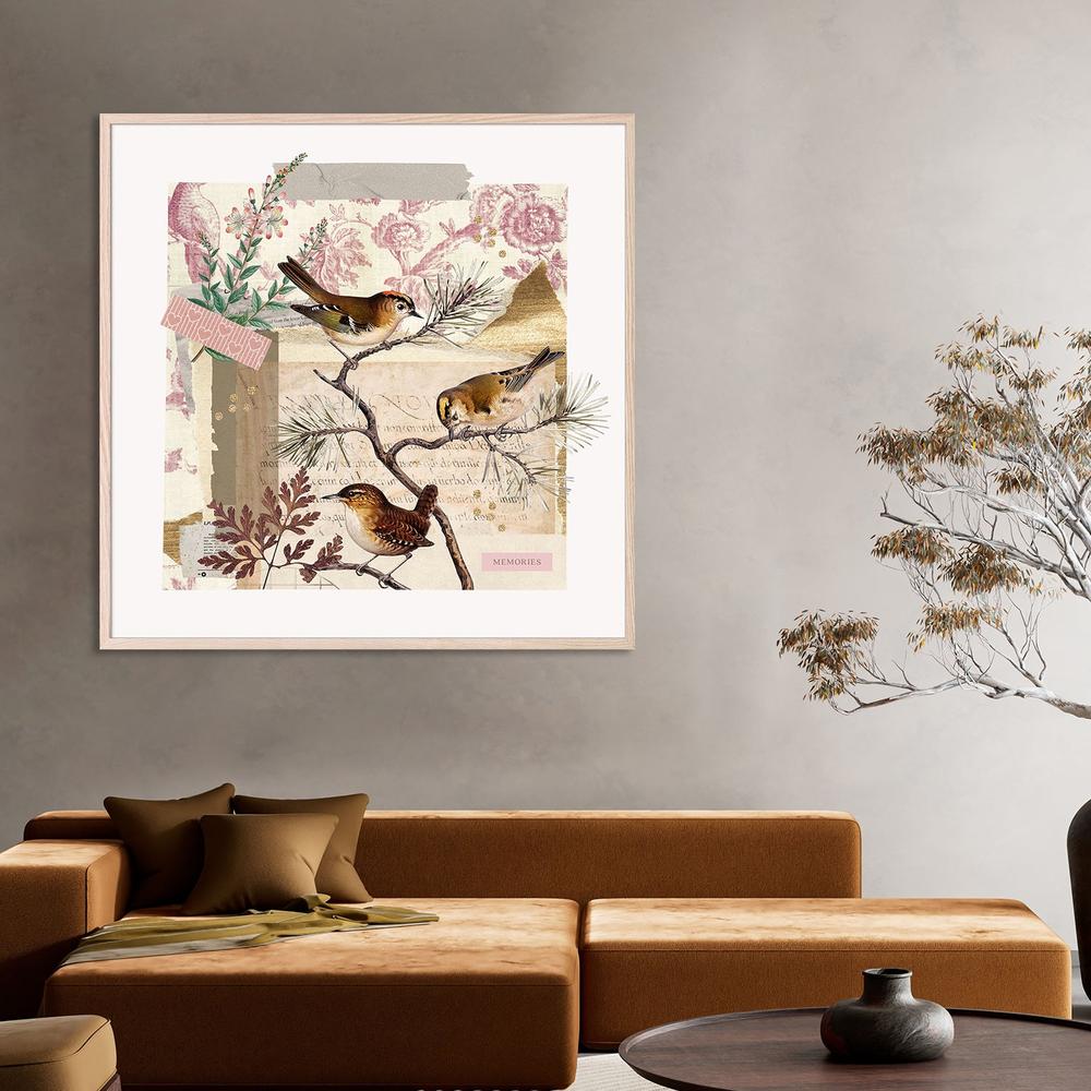 wall-art-print-canvas-poster-framed-Rustic Bird Collage-7