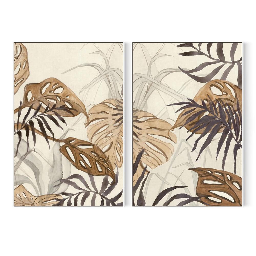 Rustic Foliage, Style A & B, Set Of 2-by-Jacob Q-wall-art-print-canvas-poster-framed-Gioia