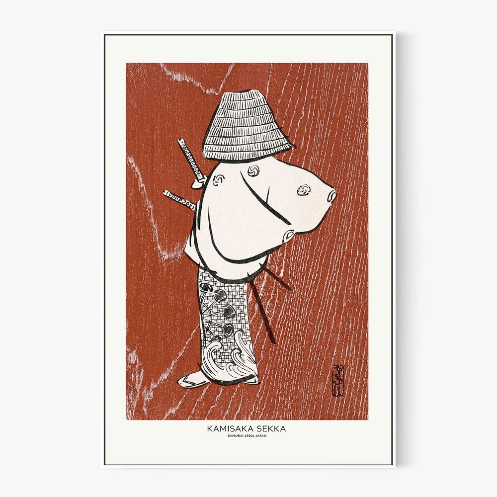 Samurai One of Four (1920s)-by-Kamisaka Sekka-wall-art-print-canvas-poster-framed-Gioia