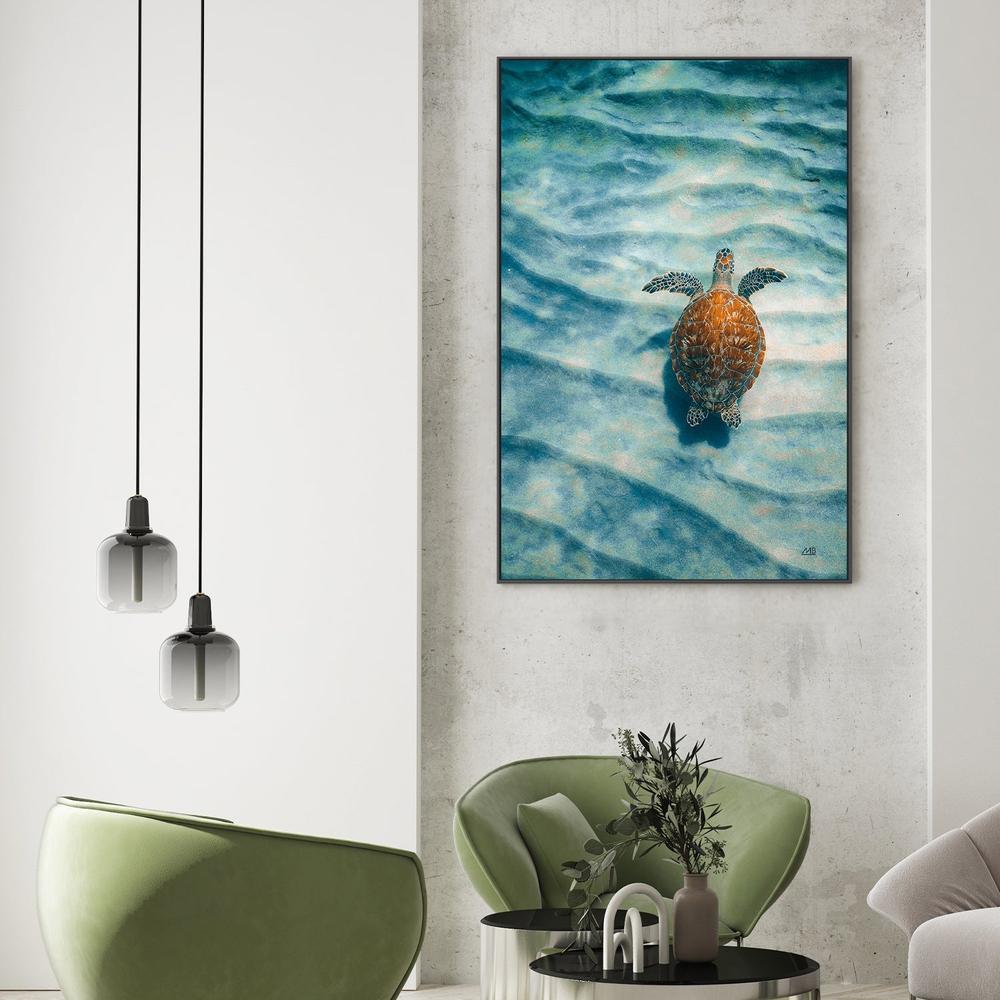 Sandbar Sea Turtle, Style A-by-Max Blakesberg Studios-wall-art-print-canvas-poster-framed-Gioia