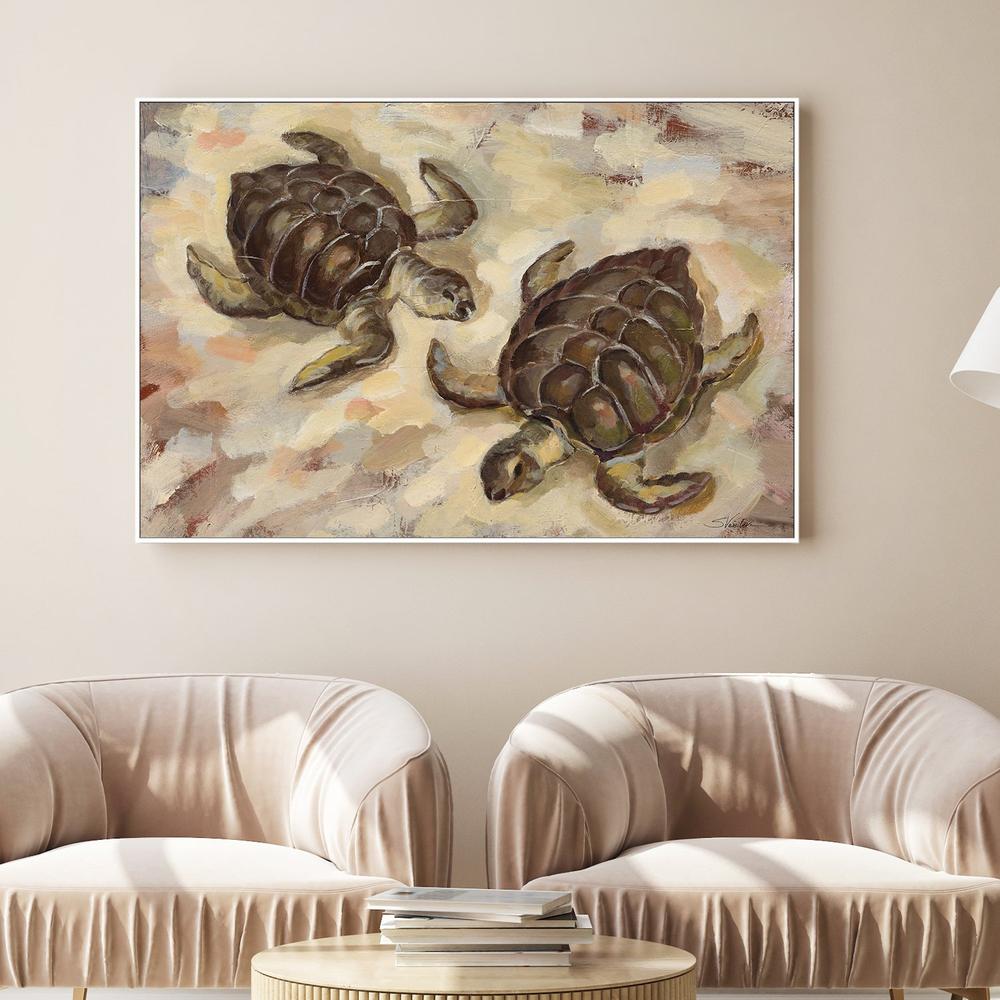 Sea Turtles on the Sand-by-Silvia Vassileva-wall-art-print-canvas-poster-framed-Gioia