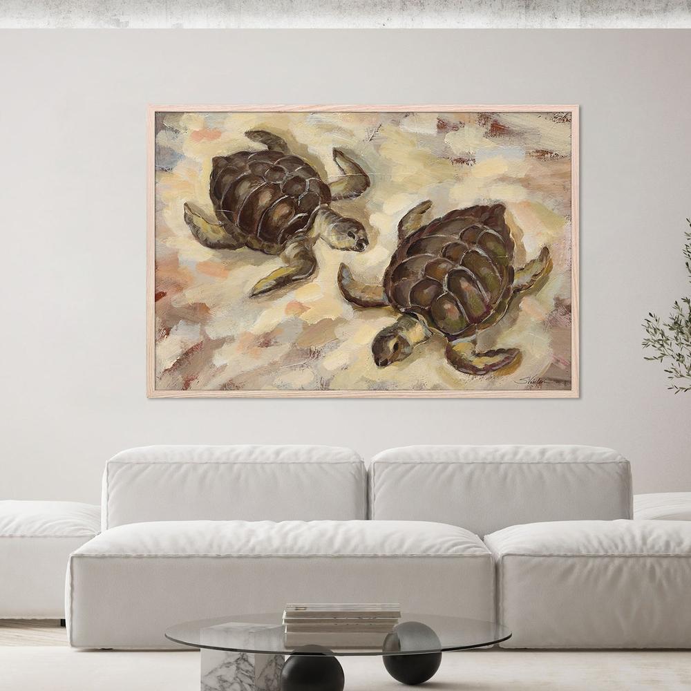 Sea Turtles on the Sand-by-Silvia Vassileva-wall-art-print-canvas-poster-framed-Gioia