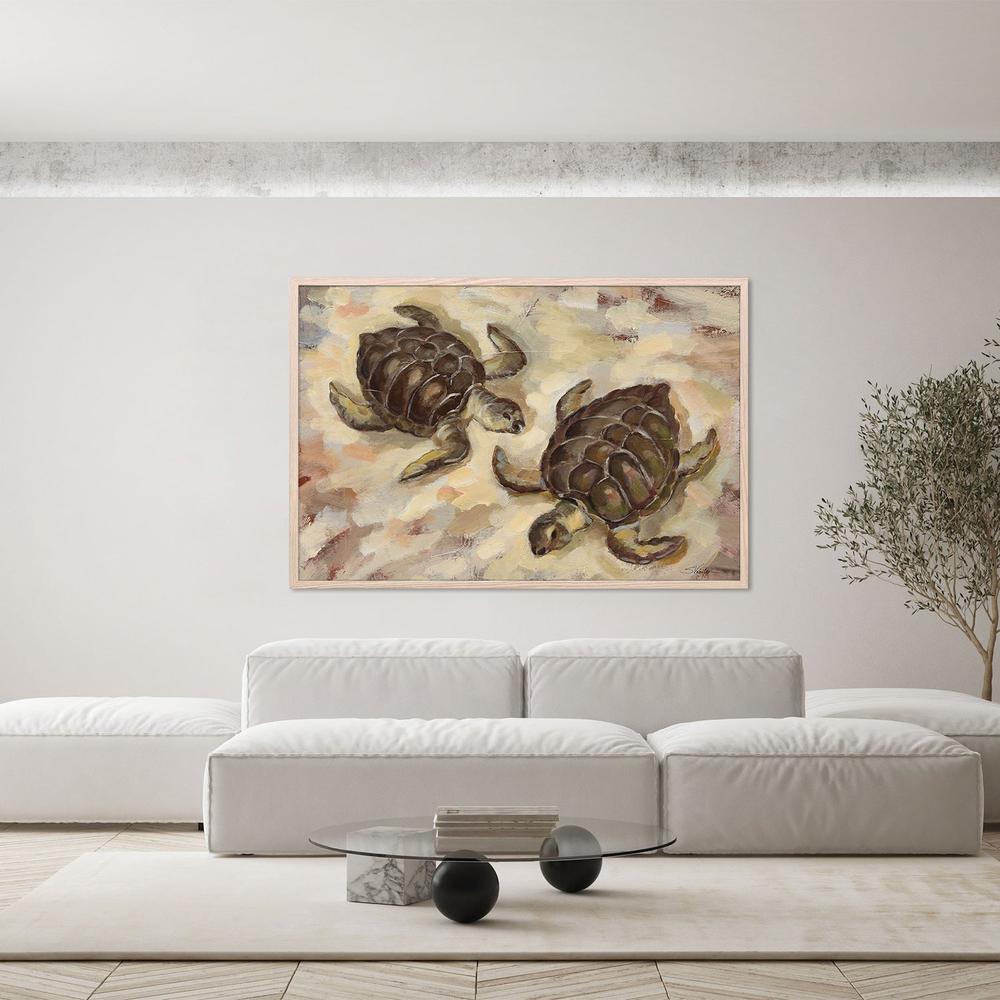 Sea Turtles on the Sand-by-Silvia Vassileva-wall-art-print-canvas-poster-framed-Gioia