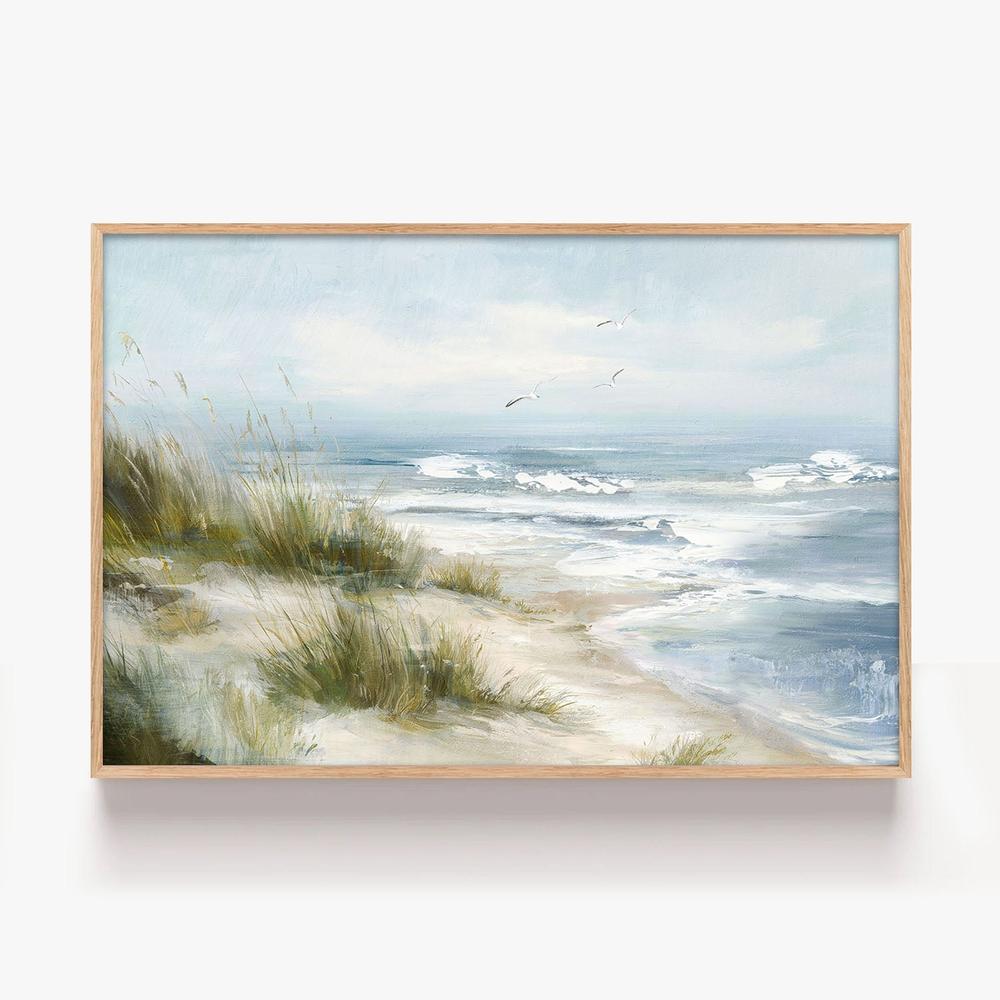 Seaside Escape, Style A-by-Nina Blue-wall-art-print-canvas-poster-framed-Gioia
