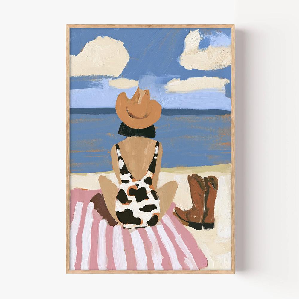 Seaside Rodeo-by-Lady Hana-wall-art-print-canvas-poster-framed-Gioia