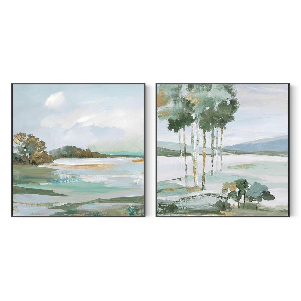 Serene Blue, Style A & B, Set Of 2-by-Lera-wall-art-print-canvas-poster-framed-Gioia