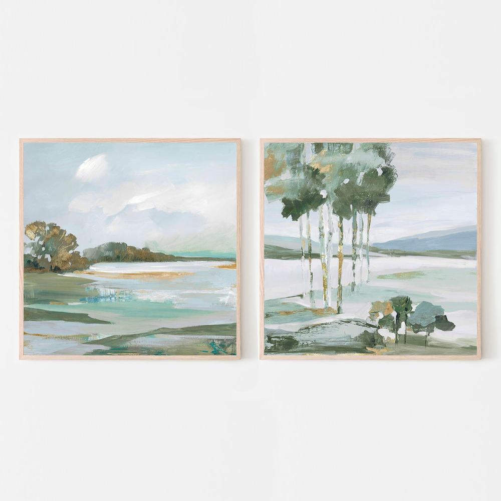 Serene Blue, Style A & B, Set Of 2-by-Lera-wall-art-print-canvas-poster-framed-Gioia