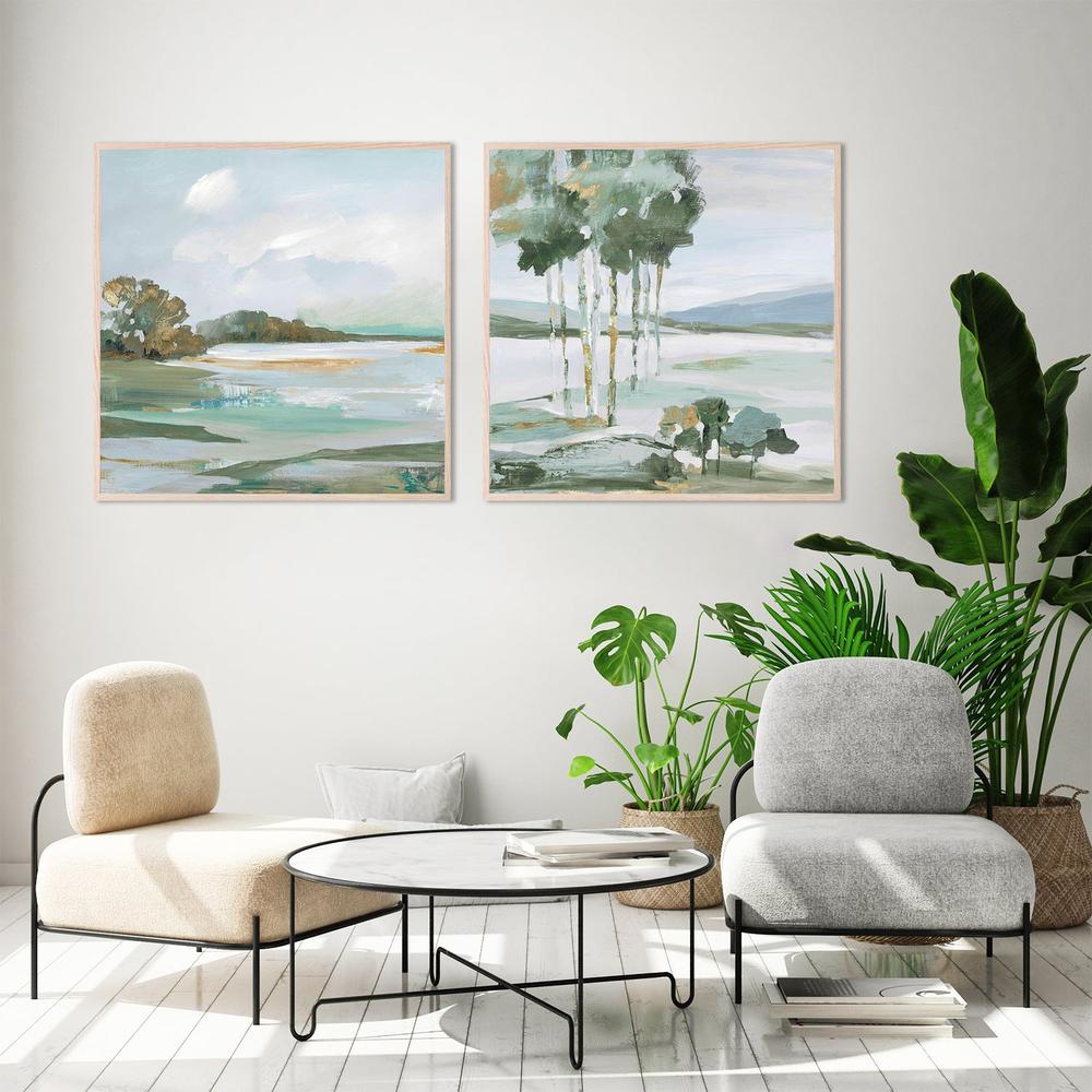Serene Blue, Style A & B, Set Of 2-by-Lera-wall-art-print-canvas-poster-framed-Gioia
