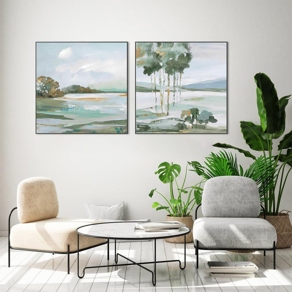 Serene Blue, Style A & B, Set Of 2-by-Lera-wall-art-print-canvas-poster-framed-Gioia