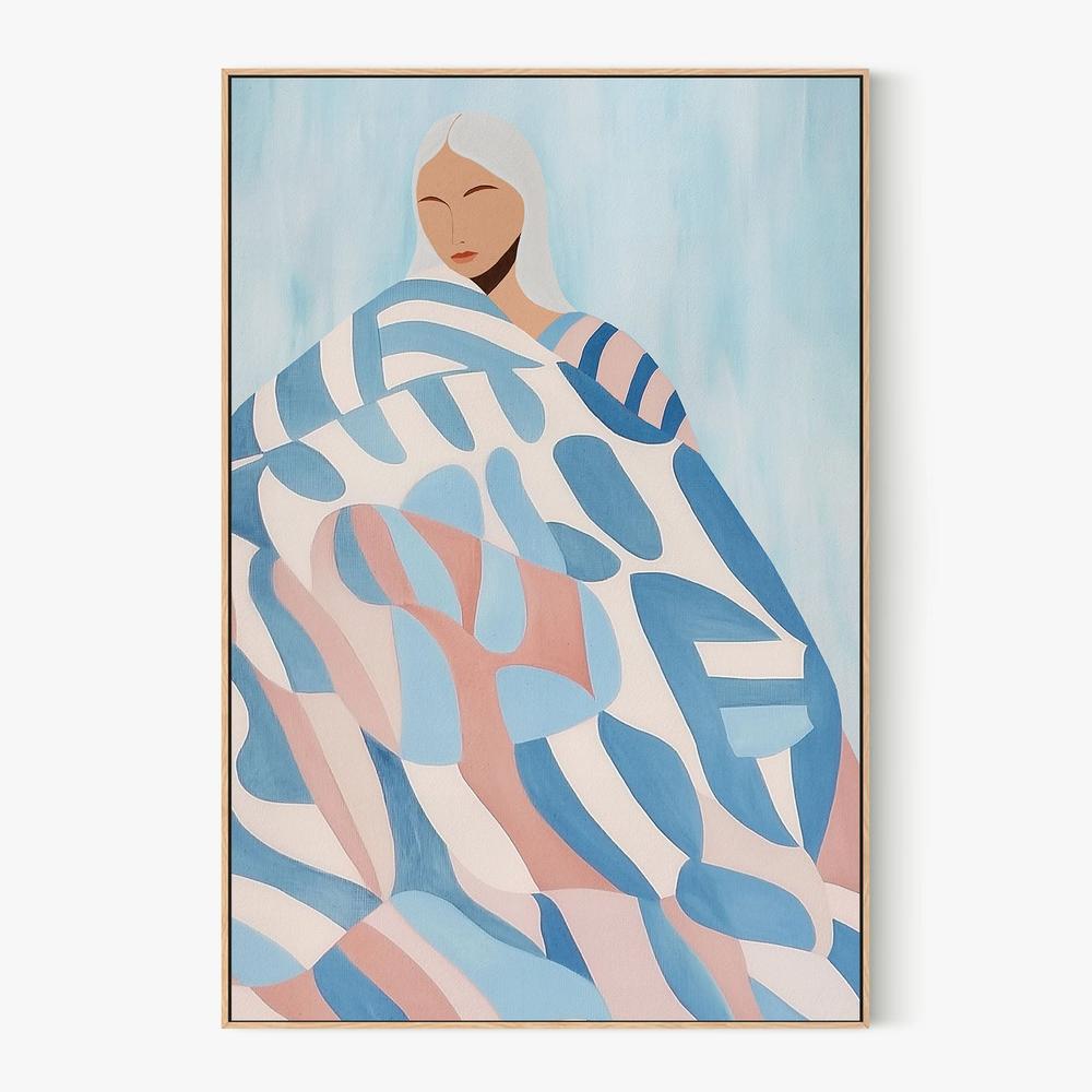 Serene Patterned Woman-by-Essa Van Reis-wall-art-print-canvas-poster-framed-Gioia