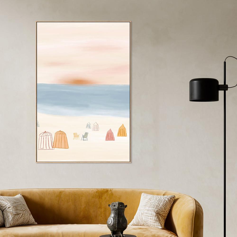 Serene Sunset Beach-by-Menina Lisboa-wall-art-print-canvas-poster-framed-Gioia