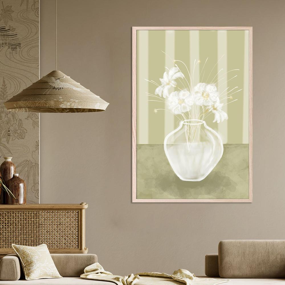 Serene White Flowers-by-Sannel Larson-wall-art-print-canvas-poster-framed-Gioia